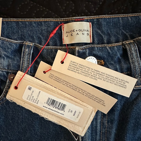 Alice & Olivia Heart Cutout Rhinestone Jeans - Picture 9 of 9